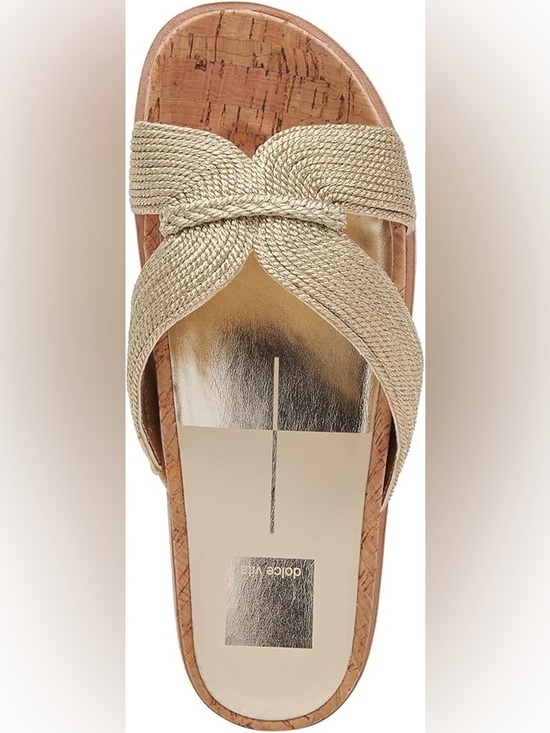 Dolce Vita Shoes - Dolce Vita Selda Gold Slip On Slide Sandals